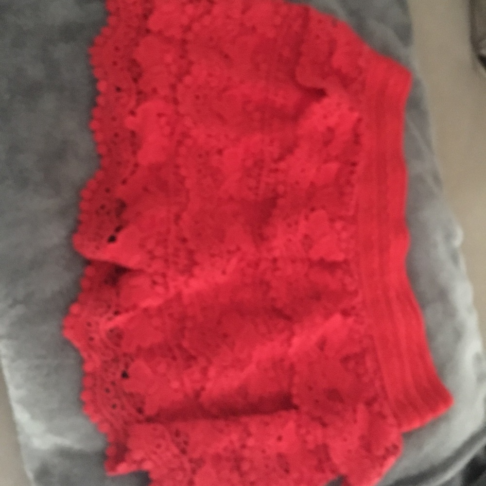Red Lace Shorts - Picture 3 of 4